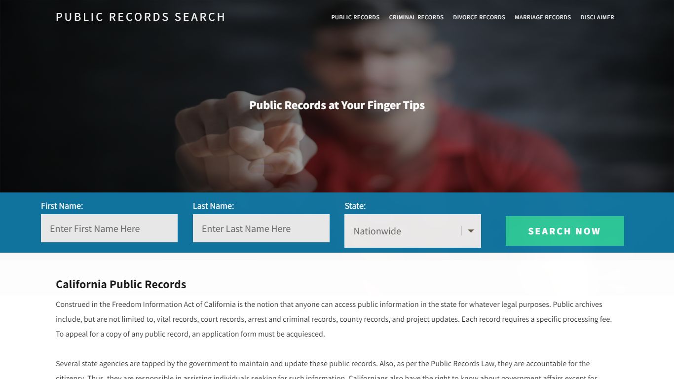 California Public Records | Get Instant Reports On People